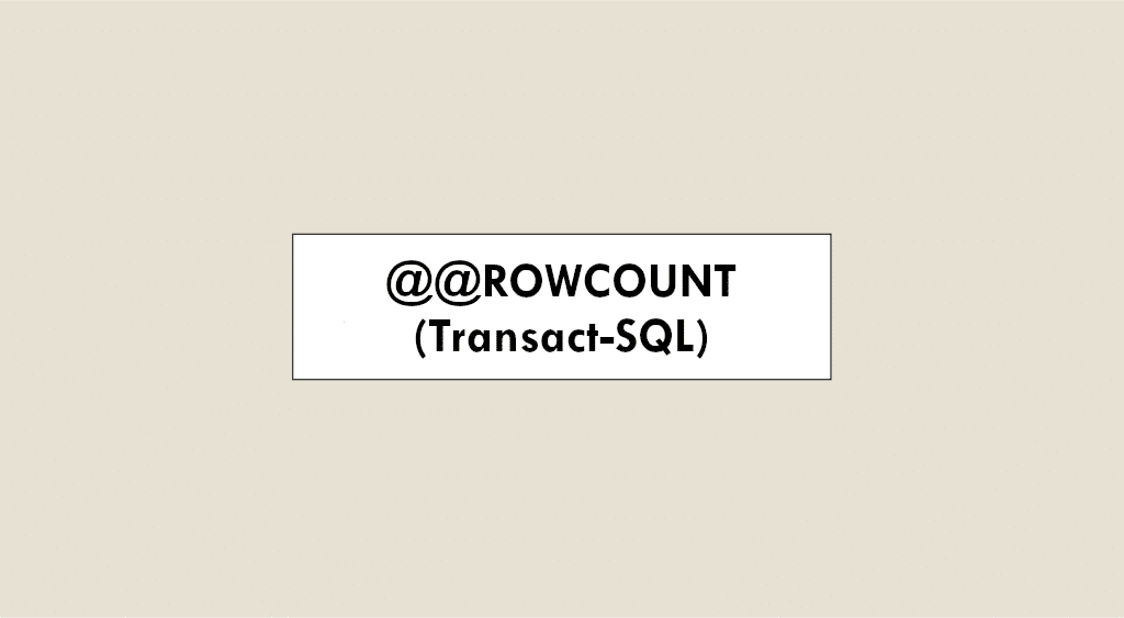 sql rowcount