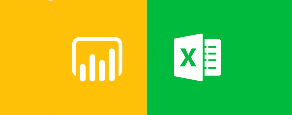 Power Bi and Excel logo