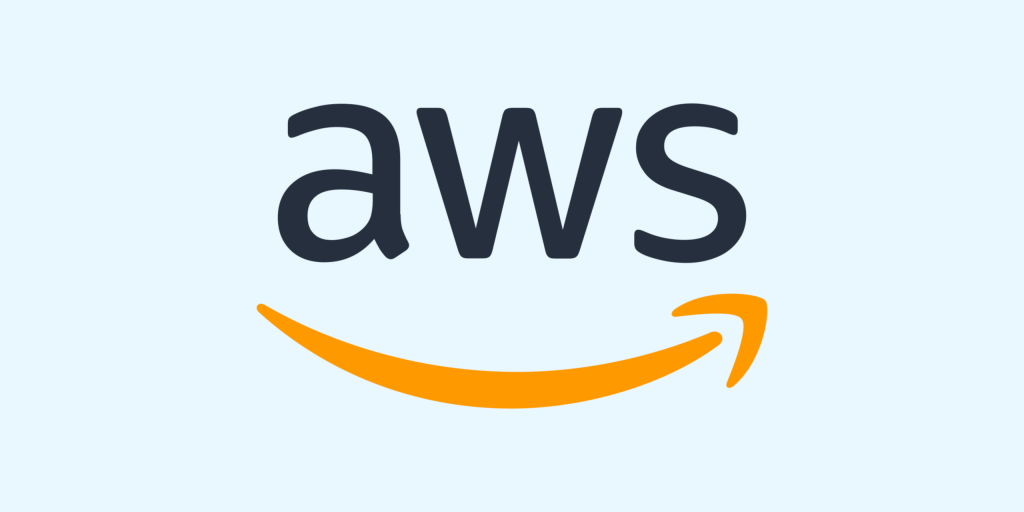 Logo by Amazon Web Services with a orange flash