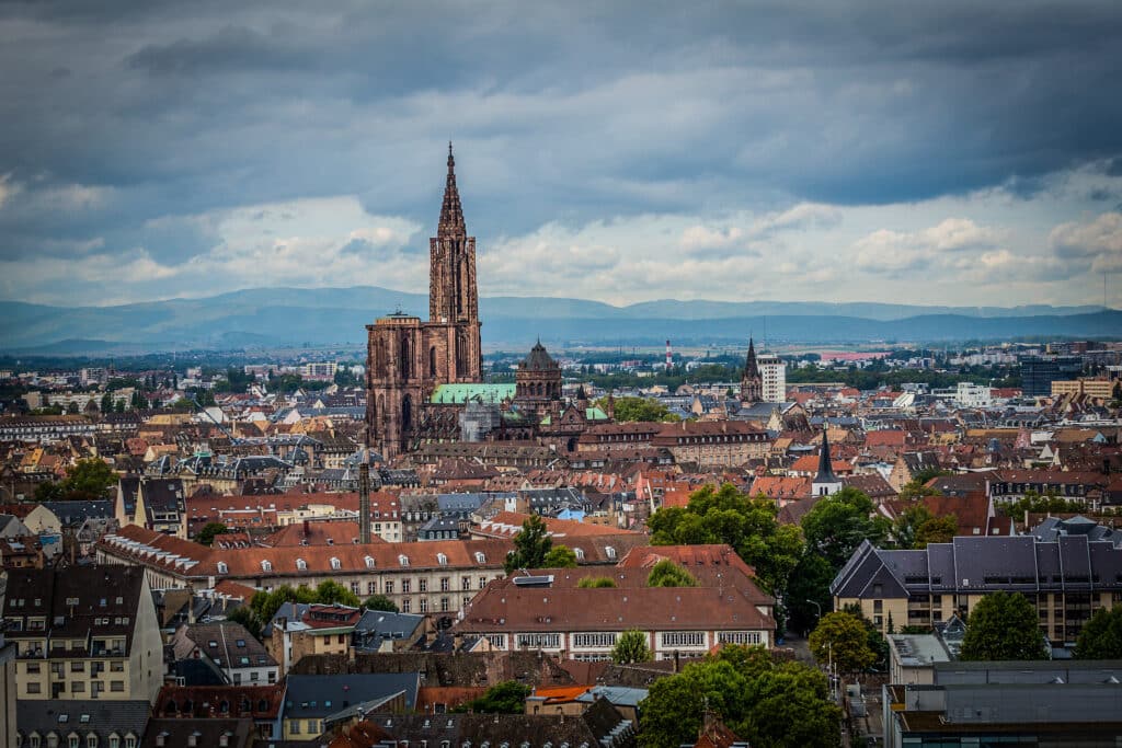 vue sur la cathédrale de Strasbourg