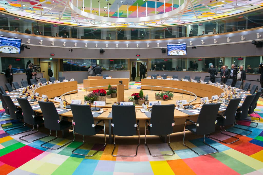 Image du conseil européen vide