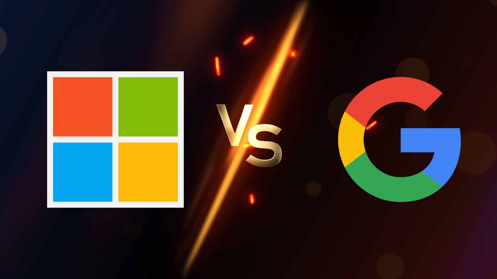 Concurrence entre google et microsoft