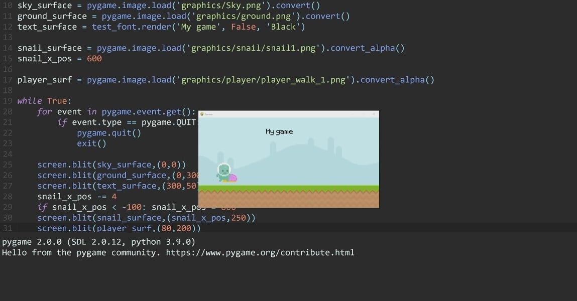 A little game made with Python and Pygame 