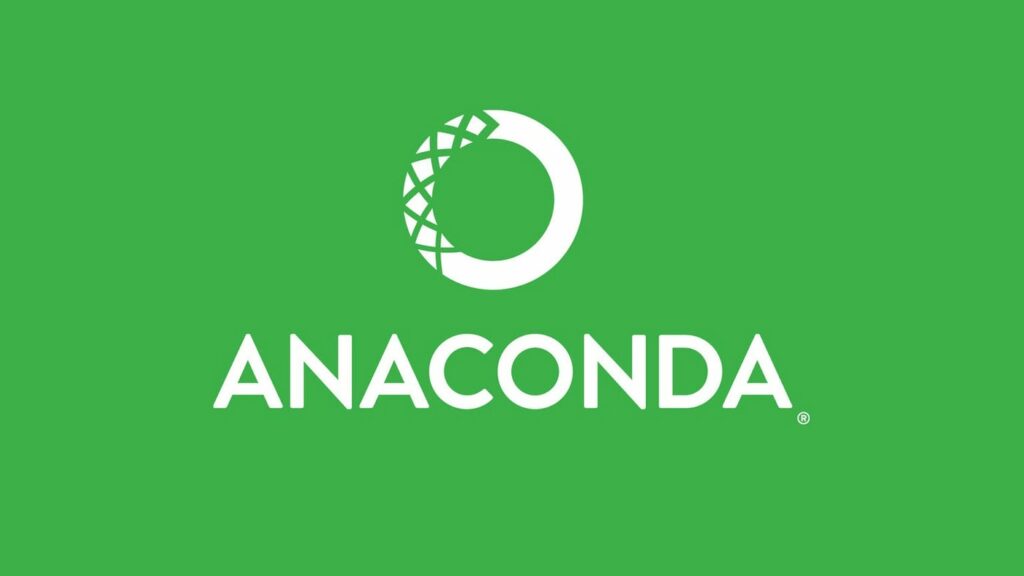 Le logo de Anaconda sur fond vert